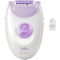 Braun Silk-épil 3 3-000 - Epilatore con 20 pinzette Microgrip, Viola e Bianco