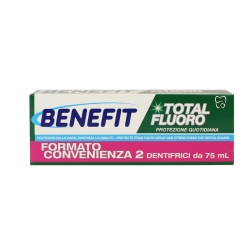 Benefit dentifricio Total fluoro protezione totale dei denti 2 confezioni 75 ml