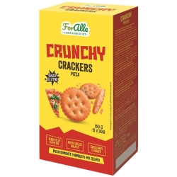 Crunchy Crackers Pizza - croccante snack gusto Pizza senza glutine 150 gr