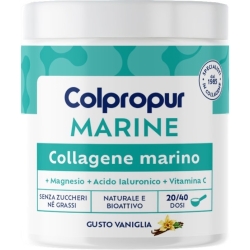 Colpropur Collagene Marine gusto Vaniglia - Integratore pelle, ossa, muscoli, stanchezza e affaticamento 228 gr
