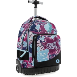 Street Art - Zaino Trolley Premium 2 in 1 per Scuola con Ruote Silenziose