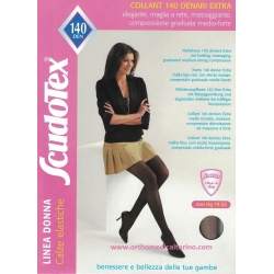 Scudotex collant extra 140 den compressione graduata Medio-Forte (19-22 mmhg) Taglia 4 Nero
