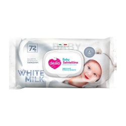 Dealo White Milk - 72 Salviettine Igienizzanti Dermo-idratanti