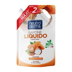Neutroderma Sapone Liquido - Busta Ricarica Nutriente Mandorla e Karité 2000 ml