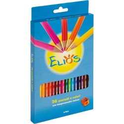 Elios - 6 confezioni da 36 pastelli colarati