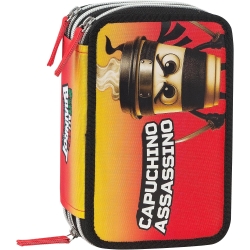 Brainrot - Astuccio Scuola a 3 zip Cappuccino Assassino