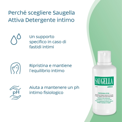 Saugella Attiva - Detergente Intimo Ph 3.5 250 Ml