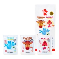 Grain Free MIX Manzo Pollo Pesce -7 Bustine da 150 gr Alimento completo per cani