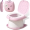 Taski - Vasino Portatile Pieghevole Rosa con Contenitore Estraibile