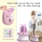 Taski - Vasino Portatile Pieghevole Rosa con Contenitore Estraibile