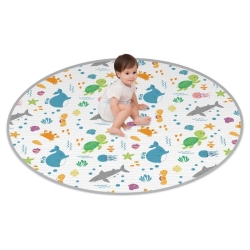 Tappeto Pieghevole Tondo Fantasia Marina Diametro 150 cm
