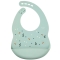 Bavaglino in Silicone con Tasca Regolabile Lavabile Colore Verde