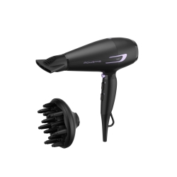 Pro Power - Asciugacapelli 2200W con Ioni, Motore AC, Diffusore e Concentratore Nero