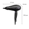 Pro Power - Asciugacapelli 2200W con Ioni, Motore AC, Diffusore e Concentratore Nero