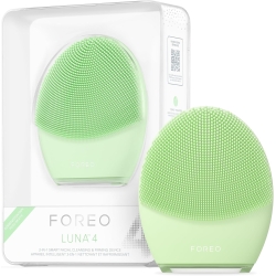 FOREO LUNA 4 Pelle Mista - Spazzola viso 2-in-1 per pulizia e massaggio