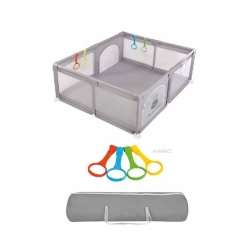 Box Pieghevole per Bambini Con Porta Laterale senza Tappeto 6m+