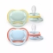Ultra Air - 2 Succhietti Ortodontici in Silicone 6-18M Pastello Verde e Rosa