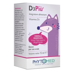 D3Piu gocce per uso orale 15 ml - Integratore di Vitamina D3