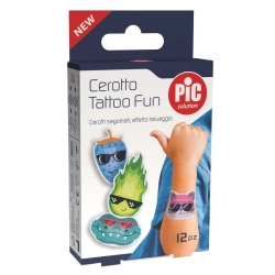 Cerotto Tattoo Fun - Piccole Ferite con Effetto Tatuaggio Bambini 12 Cerotti