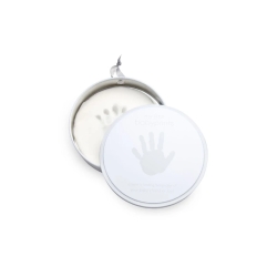 Kit latta Impronta Mano e Piede Bambino Barattolo Rotondo Azzurro