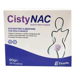 Cistynac 20 Bustine - Integratore per le vie urinarie, il drenaggio liquidi e il sistema immunitario