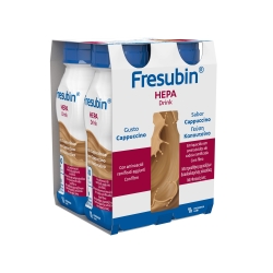 Fresubin Hepa Drink - alimento a fini medici speciali per insufficienza epatica gusto cappuccino 4 flaconi 200 ml