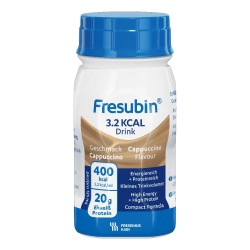 Fresubin 3.2 Kcal Drink - Alimento a fini medici speciali ipercalorico iperproteico gusto cappuccino 4 x 125 ml