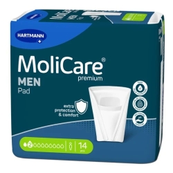 Molicare Premium Men - 14 Assorbenti per Perdite Urinarie Leggere