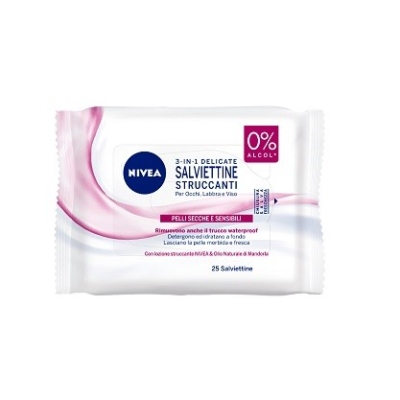 Salviettine Struccanti per pelli secche e sensibili 25 salviette (Offerta Speciale)