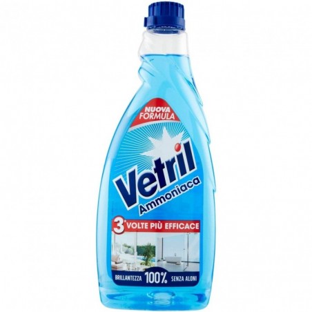 VETRIL - Ammoniaca - ricarica per spray detergente 650 ml