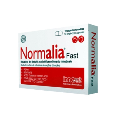 Normalia Fast 10 Capsule - Mangime complementare per problemi intestinali (Confezione Danneggiata)