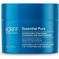 Korff Essential Pure - Maschera 2 in 1 purificante e scrub 50 g