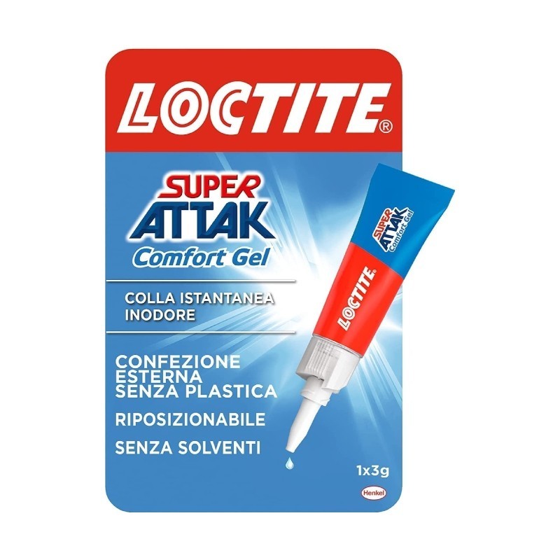 LOCTITE - Super Attak Comfort Gel - Colla Istantanea Inodore 3 G