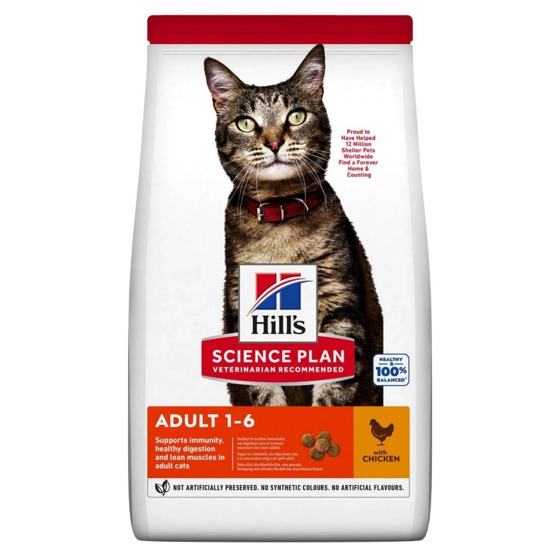 Hill'S Science Plan Adult - Dry food for cats with chicken 10 kg - Photo 1/1