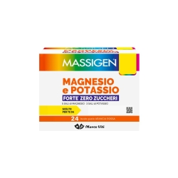 Massigen Magnesio Potassio Forte Zero 24 Bustine - Integratore stanchezza (Confezione Ammaccata)