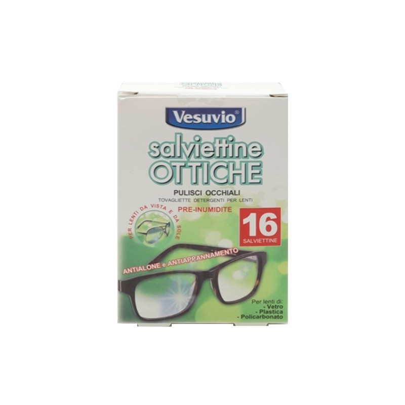 VESUVIO - Salviette Ottiche - 16 Salviettine Per La Pulizia Degli Occhiali