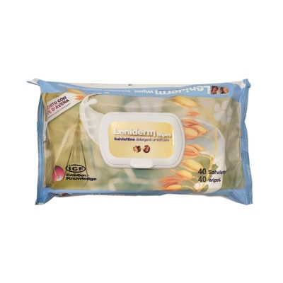 Leniderm wipes - 40 salviettine umidificate per cani e gatti (etichetta graffiata)