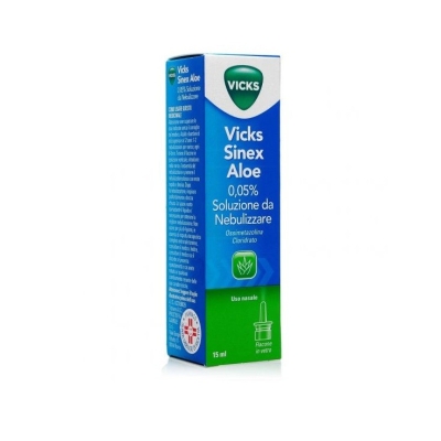 Vicks Sinex Aloe 0,05% Soluzione Da Nebulizzare - decongestionante 15 ml (Confezione Danneggiata)