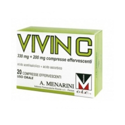 Vivin C 330 mg + 200 mg - analgesico e antipiretico - 20 compresse effervescenti (confezione ammaccata)