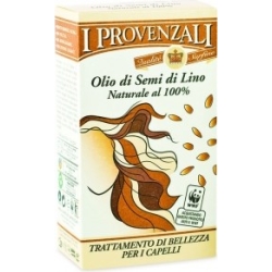 I Provenzali olio semi di lino naturale trattamento di bellezza per capelli 100 ml (Confezione danneggiata)
