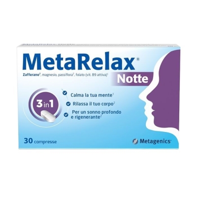 MetaRelax Notte 30 Compresse - Integratore per il Sonno e Tono dell'Umore