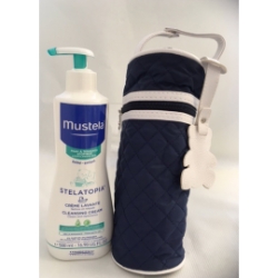 Mustela Bébé Stelatopia - Crema detergente 500 ml + Porta biberon Omaggio