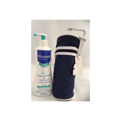 Mustela Bébé Stelatopia - Crema detergente 500 ml + Porta biberon Omaggio