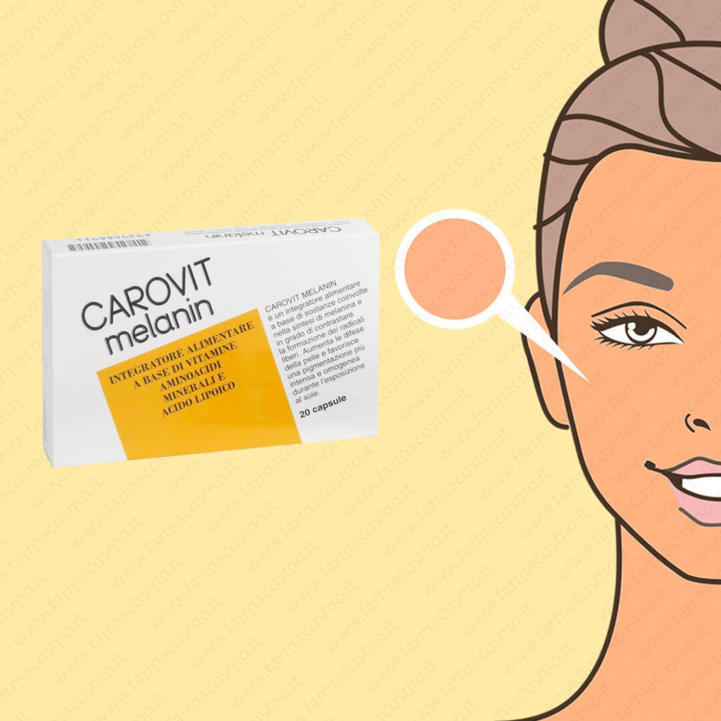 MEDA PHARMA - Carovit Melanin 20 Perle - Integratore Alimentare Per L'esposizione Solare Senza Betacarotene