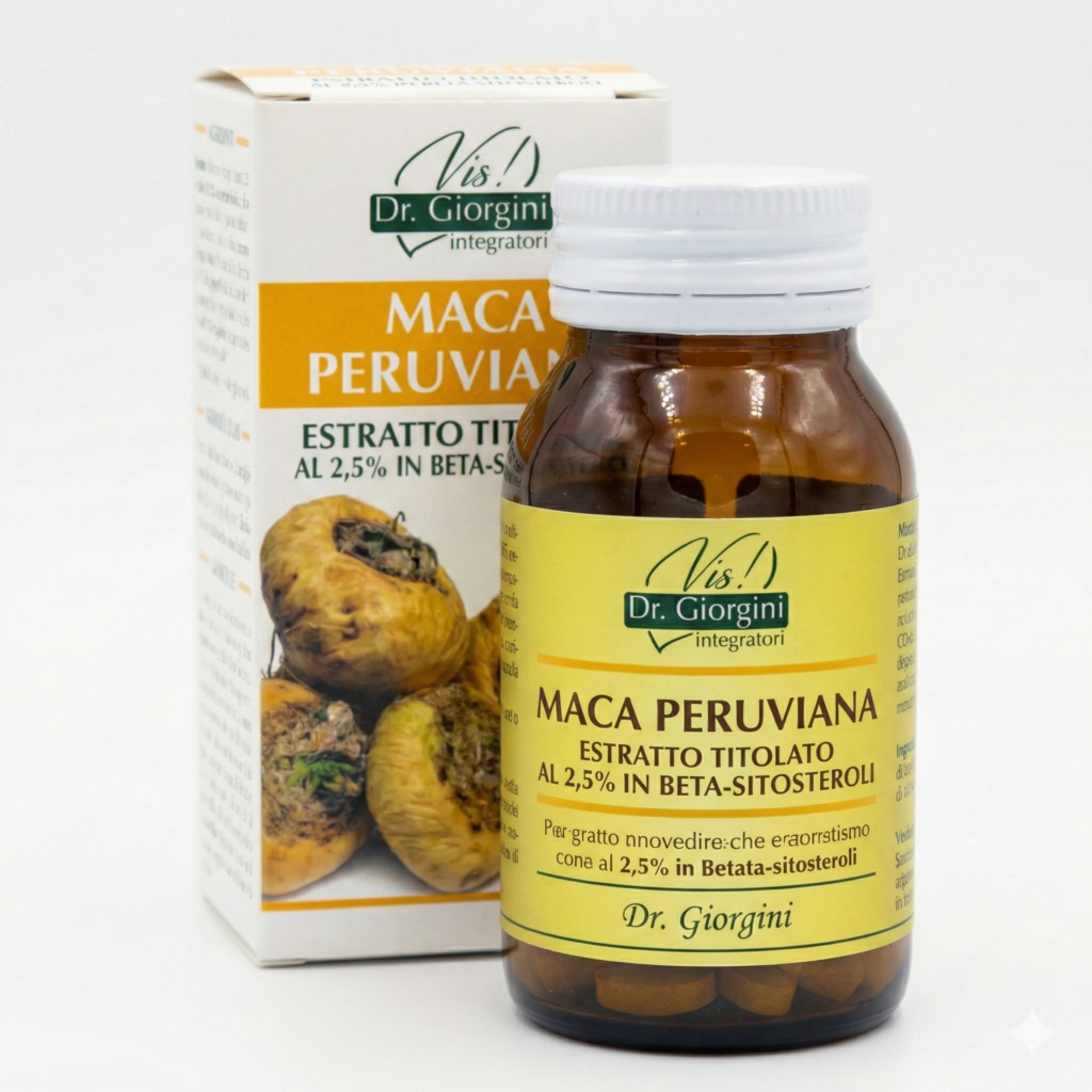 Maca Peruviana: l'adattogeno per combattere stanchezza cronica e stress Maca Peruviana Dr. Giorgini adattogeno naturale per resistenza fisica e gestione dello stress in andropausa