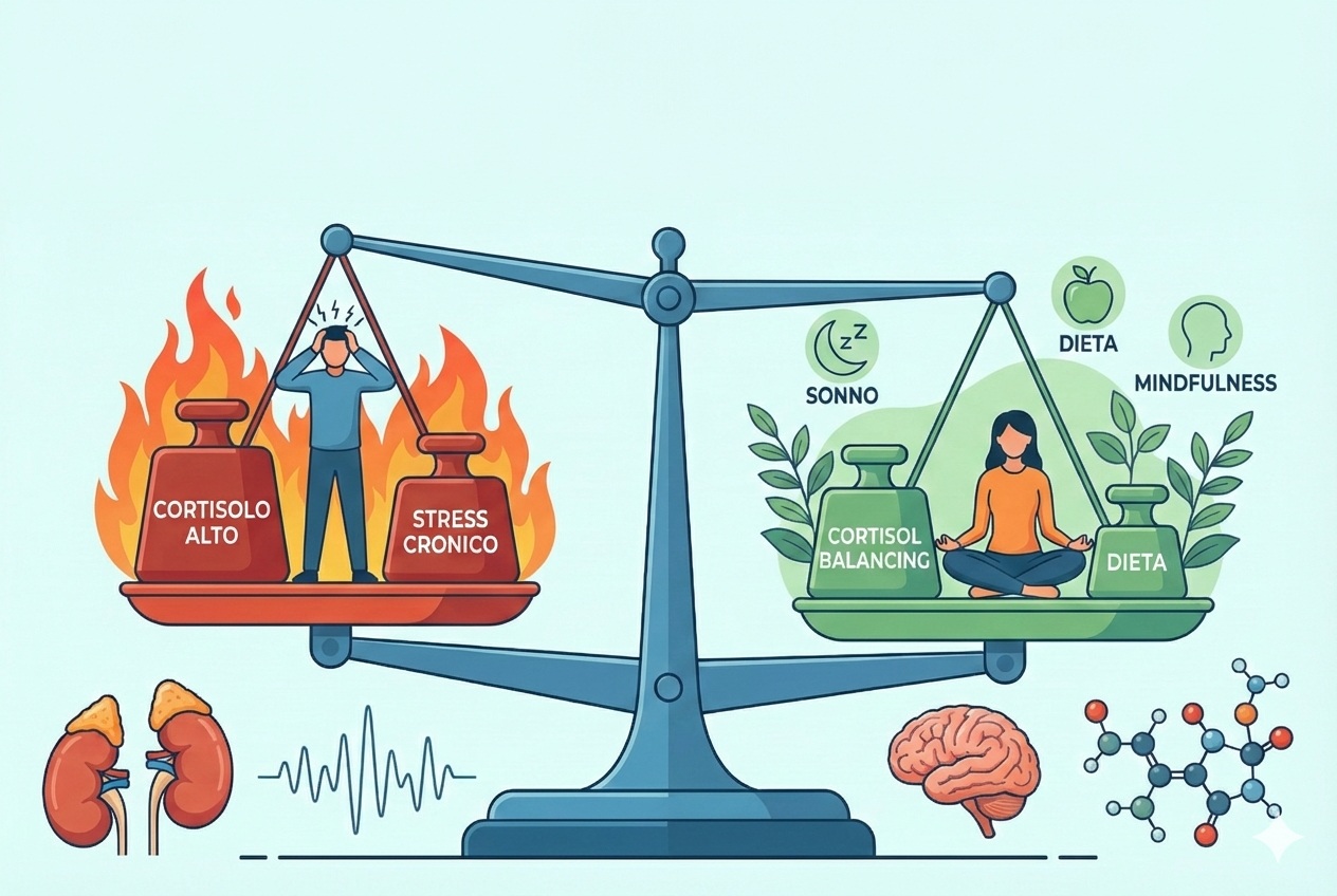 Cortisolo alto e stress: la guida scientifica al "Cortisol Balancing"